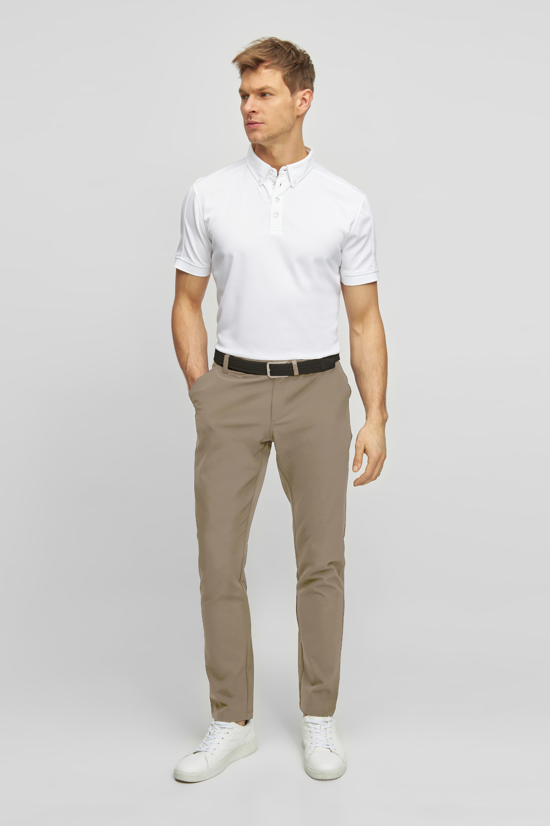 Victor Mens Golf Pants | Brown Stretchy Golf Pants | Mens golf