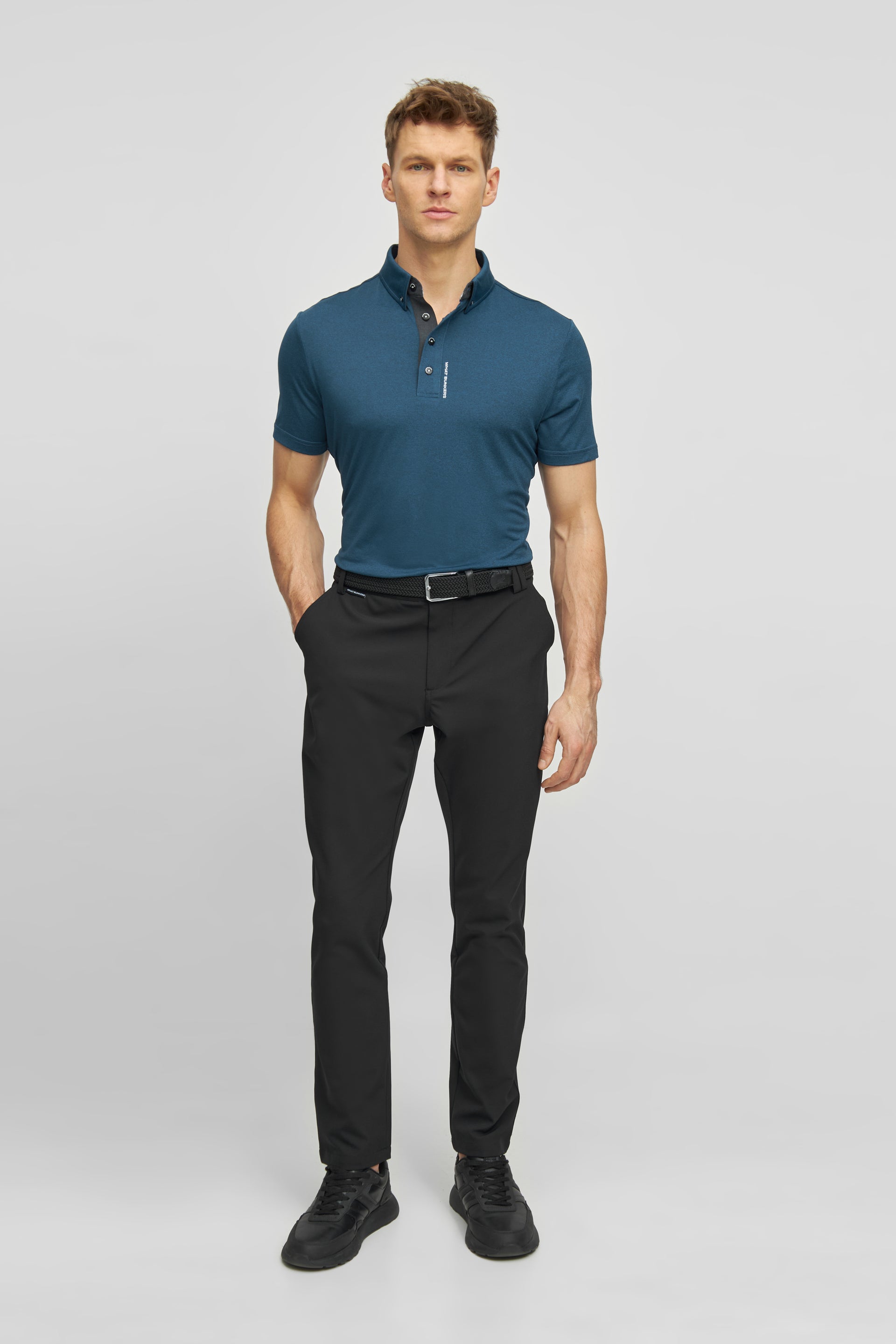 James II golf polo shirt blue – WHAT BUNKERS